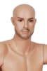 Manny male sitting mannequin in white fiberglass with a sleek, casual pose and no base required. - Image 3 of 0