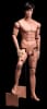 Todd fully posable male mannequin in tan fleshtone fiberglass finish displayed in dynamic pose – Mannequins Express - Image 1 of 0