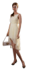 Elegant Rose female mannequin made of flesh-tone fiberglass with a tempered glass base and detachable limbs for retail clothing displays. - Image 1 of 0