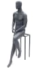 Gray Egghead Male Mannequin Casual Seated Pose - Image 2 of 0