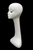 Gloss white abstract fiberglass display head with swooping design and integrated base for retail accessory merchandising. - Image 2 of 0