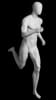 Athletic running male mannequin in matte white for sportswear and athletic retail display - Image 1 of 0