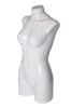Gloss white female 3/4 mannequin form made of fiberglass in a headless design for retail apparel. - Image 2 of 0