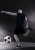 Male athletic soccer player mannequin scoring goal for sports apparel and retail display - Image 2 of 0