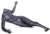 Headless matte gray soccer mannequin in lying kick pose for sports apparel and athletic retail display - Image 2 of 0