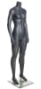 Grey headless athletic female mannequin for sportswear and activewear retail display - Image 2 of 0