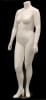 Matte white headless plus size female mannequin with fiberglass body, detachable parts, and metal base for retail fashion displays - Image 3 of 0