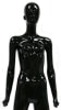 Shiny Black Retro Abstract Female Mannequin - Legs Flared - Image 2 of 0