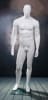 Abstract head male mannequin in glossy white finish for modern retail clothing and fashion display - Image 1 of 0