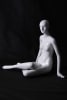 Glossy White Female Mannequin in Seated Pose from www.zingdisplay.com - Image 3 of 0
