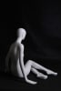 Glossy White Female Mannequin in Seated Pose from www.zingdisplay.com - Image 4 of 0