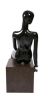 Glossy Black Seated Vogue Female Mannequin - Image 2 of 0