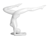 Glossy abstract female handstand yoga mannequin for fitness apparel and activewear retail display - Image 1 of 0
