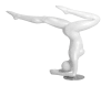 Glossy abstract female handstand yoga mannequin for fitness apparel and activewear retail display - Image 2 of 0