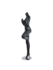 Female Yoga Mannequin Matte Black Tree Pose Headless Changeable Heads - Image 2 of 0