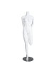 Female Yoga Mannequin Glossy White Hip Flexor Stretch Headless Changeable Heads - Image 1 of 0