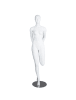 Female Yoga Mannequin Glossy White Hip Flexor Stretch Headless Changeable Heads - Image 4 of 0