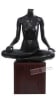 Female Yoga Mannequin Matte Black Ohm Pose Headless Changeable Heads - Image 1 of 0