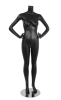 Female Brazilian Mannequin Matte Black Headless Changeable Heads - Hands on Hips - Image 1 of 0