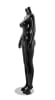 Glossy black female Brazilian mannequin standing straight-on, shown in headless configuration. Perfect retail display model. - Image 2 of 0
