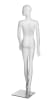 Matte White Abstract Female Egghead Mannequin - Looking Left - From ZingDisplay.com - Image 4 of 0