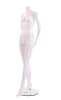 Matte white female mannequins 3 poses egghead and headless retail display set with glass base - Image 13 of 0