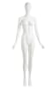 Matte white female mannequins 3 poses egghead and headless retail display set with glass base - Image 4 of 0