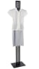 Matte black floor standing customer display figure with shoulder bar made of epoxy coated square tubing - Image 2 of 0