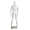 Fit male mannequin in a dynamic athletic pose displaying activewear and sneakers. Durable fiberglass construction with stainless steel base. - Image 5 of 0