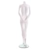 Female Headless Mannequin in Matte White with hands st sides in a straight on pose - Image 3 of 0