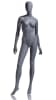 egghead female mannequin slate gray arms at sides pose 2 - Image 1 of 0