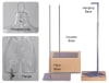 Unbreakable clear plastic 3/4 male torso display form with 5/8 inch leg flange for tabletop or metal base use - Image 2 of 0