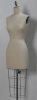 size 2 female canvas dressmaker form collapsible shoulders rolling base mannequins express - Image 2 of 0