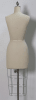 size 2 female canvas dressmaker form collapsible shoulders rolling base mannequins express - Image 4 of 0