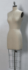 size 4 female canvas dressmaker form collapsible shoulders rolling base mannequins express - Image 2 of 0