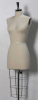 size 6 female canvas dressmaker form collapsible shoulders rolling base mannequins express - Image 2 of 0