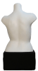 Swiss Coffee  plus size female torso mannequin with 7/8 inch flange for pole base mounting - Image 4 of 0