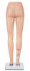 Fleshtone plastic female leg forms with square glass base and chrome stand - Image 2 of 0