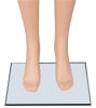 Fleshtone plastic female leg forms with square glass base and chrome stand - Image 4 of 0