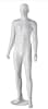 Glossy White Plastic Male Mannequin Removable Egghead - Image 1 of 0