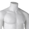 Matte white headless male fiberglass mannequin with tempered glass base and calf rod - Image 3 of 0