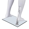 White plastic headless male mannequin with tempered glass base - Image 3 of 0