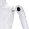 White plastic headless male mannequin with tempered glass base - Image 4 of 0