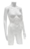 Glossy white female half body tabletop form torso - Image 2 of 0