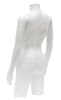 Glossy white female half body tabletop form torso - Image 3 of 0