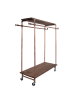Plumber piping wooden display rack in bronze with caster wheels - Image 1 of 0