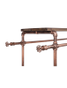 Plumber piping wooden display rack in bronze with caster wheels - Image 3 of 0
