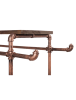 Plumber piping wooden display rack in bronze with caster wheels - Image 4 of 0