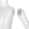 Glossy white egghead unisex child mannequin with glass base - Image 5 of 0