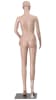 Unbreakable realistic fleshtone female mannequin with left arm bent standing on metal base - Image 4 of 0